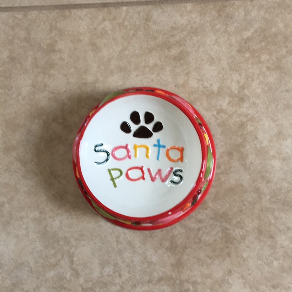 Santa’s Paws cat dish